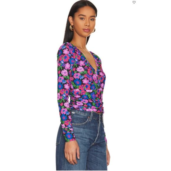 SANCTUARY NWT Floral V Neck Blouse // XL - Picture 11 of 12